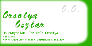 orsolya oszlar business card